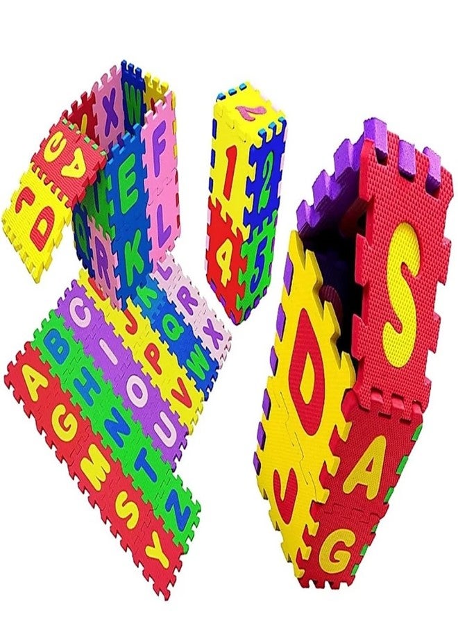 Ruhani ABC & 123 Playmat Set of 36pcs Puzzle Mat for Kids Boys & Girls. A to Z & 0 to 9 (Multicolor) - Image 3